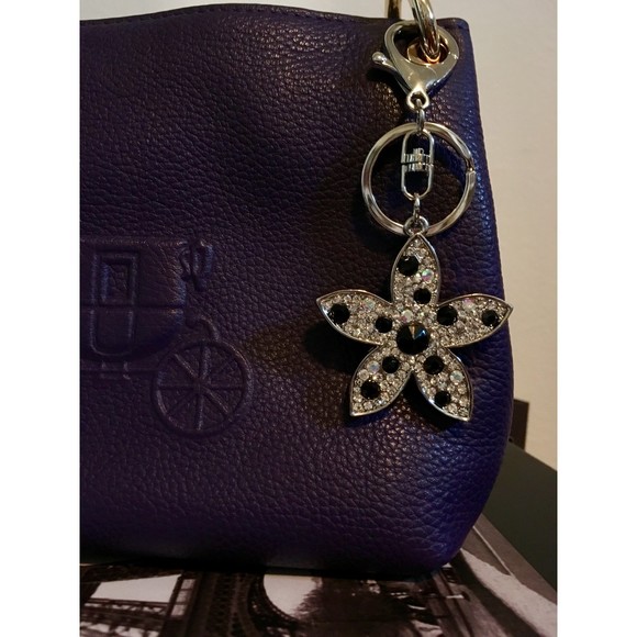 Bling Bag Charm/Keychain - Pink or Black-Silver Hardware - Picture 6 of 7